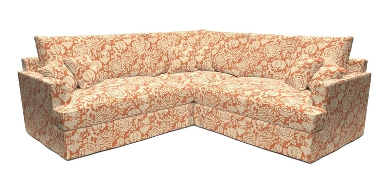 Slingsby Small Fitted Cover Corner Unit LHF & RHF in Two Tone Plain Biscuit.  Loose cover version available