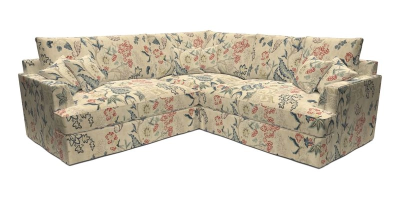 Slingsby Small Fitted Cover Corner Unit LHF & RHF in Two Tone Plain Biscuit.  Loose cover version available