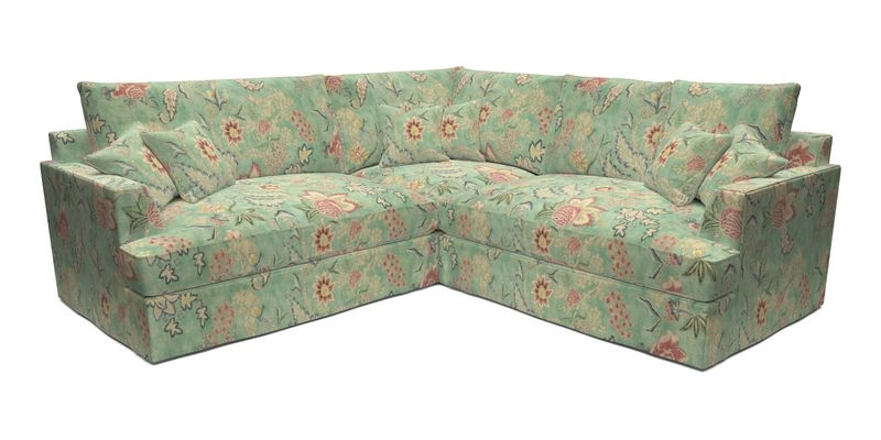 Slingsby Small Fitted Cover Corner Unit LHF & RHF in Two Tone Plain Biscuit.  Loose cover version available