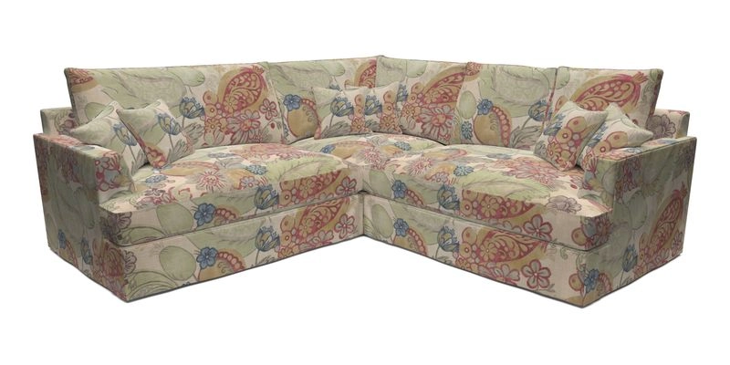 Slingsby Small Fitted Cover Corner Unit LHF & RHF in Two Tone Plain Biscuit.  Loose cover version available