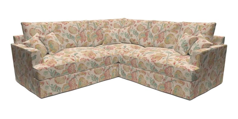 Slingsby Small Fitted Cover Corner Unit LHF & RHF in Two Tone Plain Biscuit.  Loose cover version available