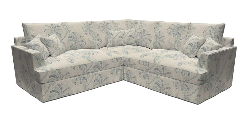 Slingsby Small Fitted Cover Corner Unit LHF & RHF in Two Tone Plain Biscuit.  Loose cover version available