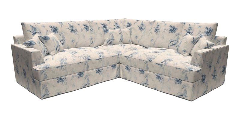 Slingsby Small Fitted Cover Corner Unit LHF & RHF in Two Tone Plain Biscuit.  Loose cover version available