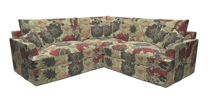 Slingsby Small Fitted Cover Corner Unit LHF & RHF in Two Tone Plain Biscuit.  Loose cover version available