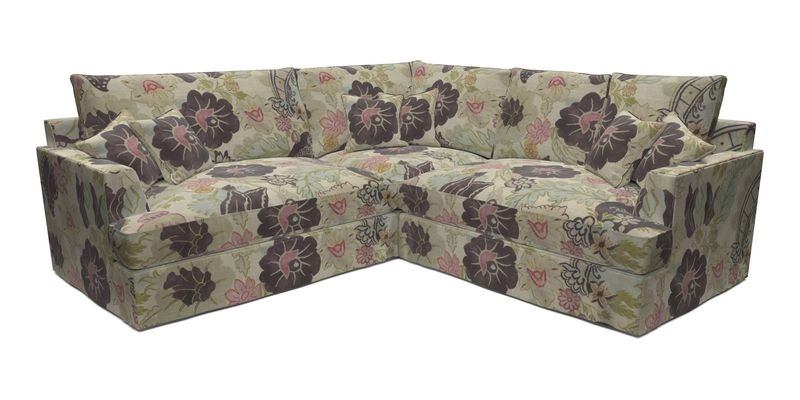 Slingsby Small Fitted Cover Corner Unit LHF & RHF in Two Tone Plain Biscuit.  Loose cover version available