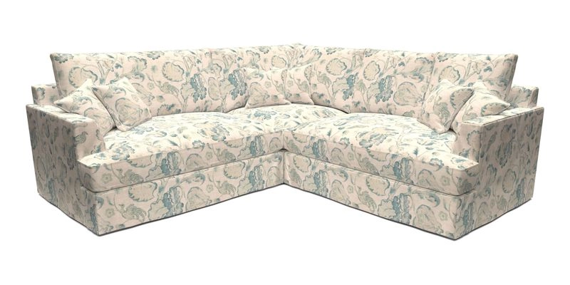 Slingsby Small Fitted Cover Corner Unit LHF & RHF in Two Tone Plain Biscuit.  Loose cover version available