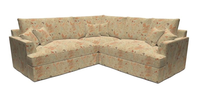 Slingsby Small Fitted Cover Corner Unit LHF & RHF in Two Tone Plain Biscuit.  Loose cover version available