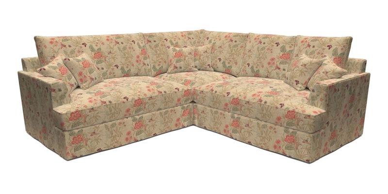 Slingsby Small Fitted Cover Corner Unit LHF & RHF in Two Tone Plain Biscuit.  Loose cover version available