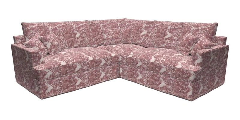 Slingsby Small Fitted Cover Corner Unit LHF & RHF in Two Tone Plain Biscuit.  Loose cover version available