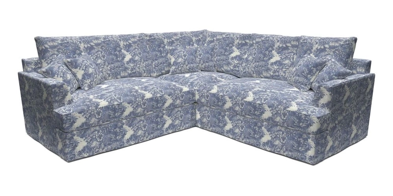 Slingsby Small Fitted Cover Corner Unit LHF & RHF in Two Tone Plain Biscuit.  Loose cover version available