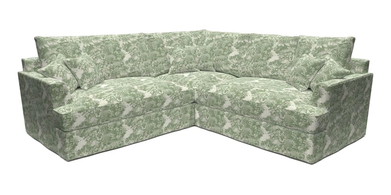 Slingsby Small Fitted Cover Corner Unit LHF & RHF in Two Tone Plain Biscuit.  Loose cover version available