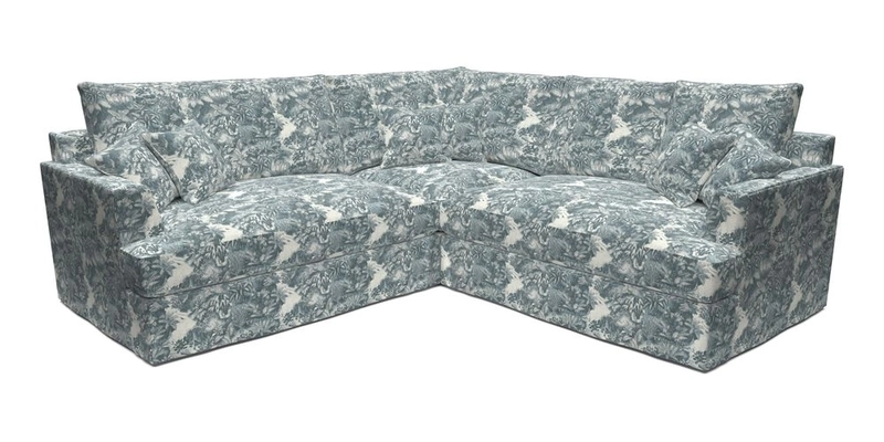 Slingsby Small Fitted Cover Corner Unit LHF & RHF in Two Tone Plain Biscuit.  Loose cover version available