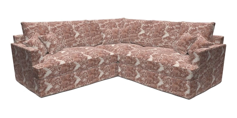 Slingsby Small Fitted Cover Corner Unit LHF & RHF in Two Tone Plain Biscuit.  Loose cover version available