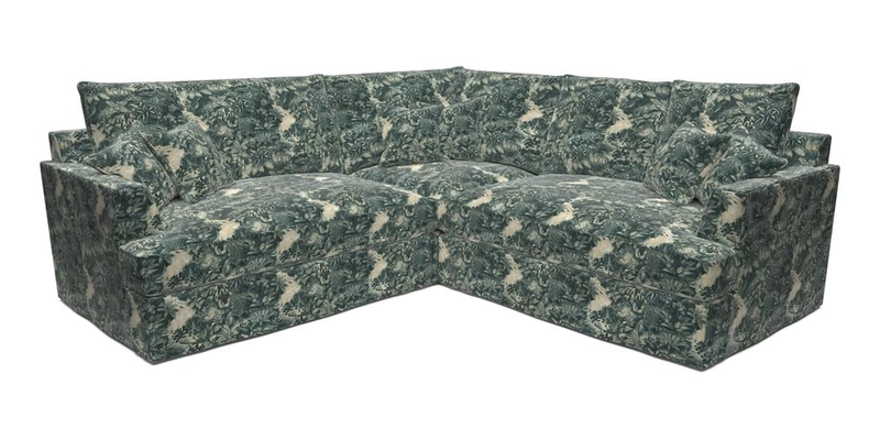 Slingsby Small Fitted Cover Corner Unit LHF & RHF in Two Tone Plain Biscuit.  Loose cover version available