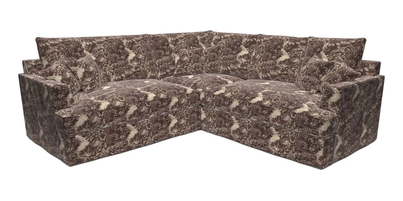 Slingsby Small Fitted Cover Corner Unit LHF & RHF in Two Tone Plain Biscuit.  Loose cover version available