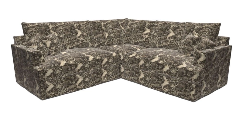 Slingsby Small Fitted Cover Corner Unit LHF & RHF in Two Tone Plain Biscuit.  Loose cover version available