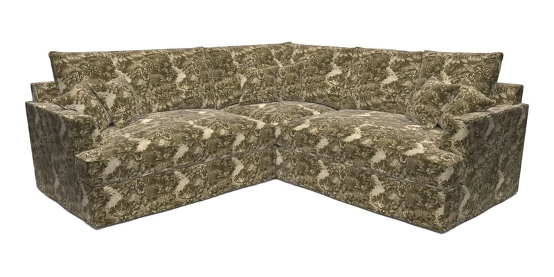 Slingsby Small Fitted Cover Corner Unit LHF & RHF in Two Tone Plain Biscuit.  Loose cover version available