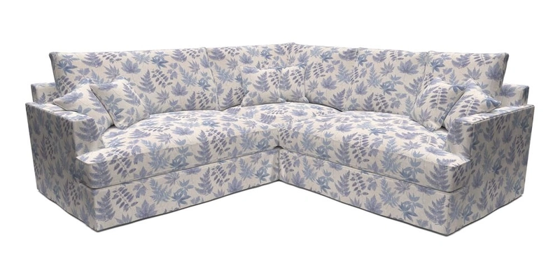 Slingsby Small Fitted Cover Corner Unit LHF & RHF in Two Tone Plain Biscuit.  Loose cover version available