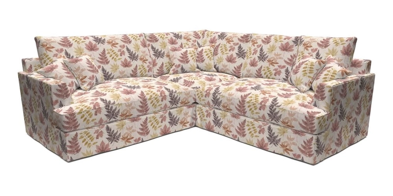 Slingsby Small Fitted Cover Corner Unit LHF & RHF in Two Tone Plain Biscuit.  Loose cover version available