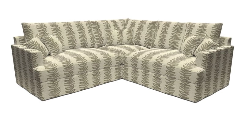 Slingsby Small Fitted Cover Corner Unit LHF & RHF in Two Tone Plain Biscuit.  Loose cover version available