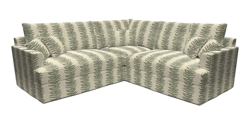 Slingsby Small Fitted Cover Corner Unit LHF & RHF in Two Tone Plain Biscuit.  Loose cover version available