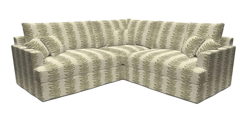 Slingsby Small Fitted Cover Corner Unit LHF & RHF in Two Tone Plain Biscuit.  Loose cover version available