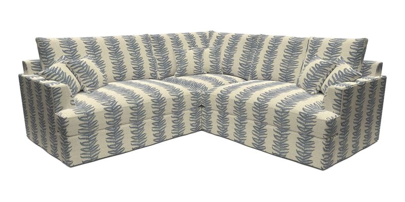 Slingsby Small Fitted Cover Corner Unit LHF & RHF in Two Tone Plain Biscuit.  Loose cover version available