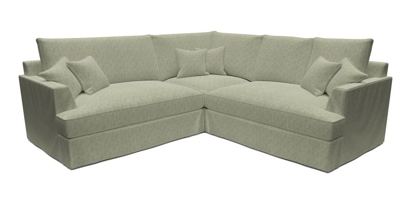 Slingsby Small Fitted Cover Corner Unit LHF & RHF in Two Tone Plain Biscuit.  Loose cover version available