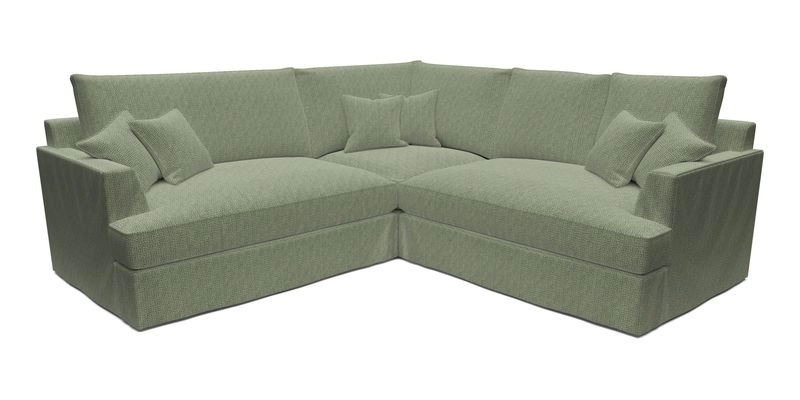 Slingsby Small Fitted Cover Corner Unit LHF & RHF in Two Tone Plain Biscuit.  Loose cover version available