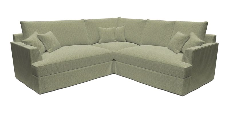 Slingsby Small Fitted Cover Corner Unit LHF & RHF in Two Tone Plain Biscuit.  Loose cover version available