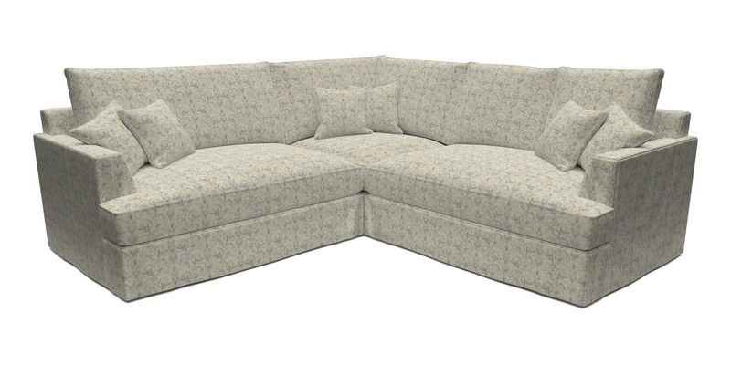 Slingsby Small Fitted Cover Corner Unit LHF & RHF in Two Tone Plain Biscuit.  Loose cover version available