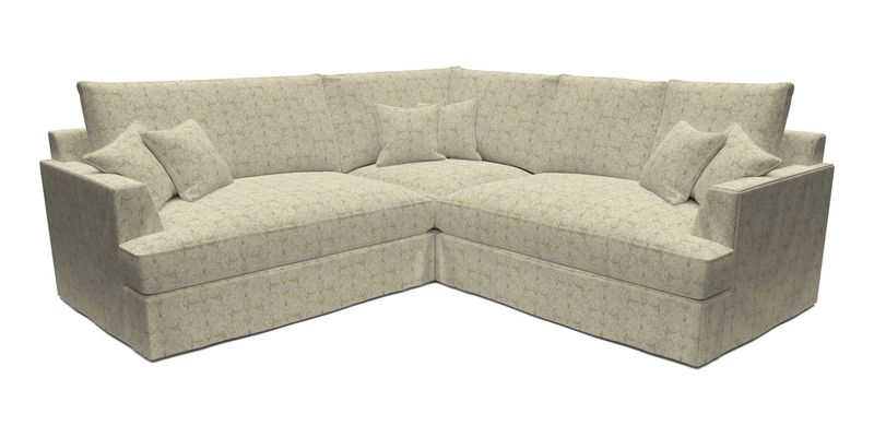 Slingsby Small Fitted Cover Corner Unit LHF & RHF in Two Tone Plain Biscuit.  Loose cover version available