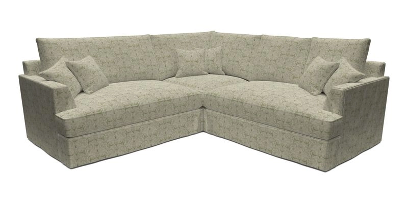 Slingsby Small Fitted Cover Corner Unit LHF & RHF in Two Tone Plain Biscuit.  Loose cover version available