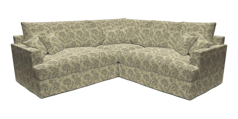 Slingsby Small Fitted Cover Corner Unit LHF & RHF in Two Tone Plain Biscuit.  Loose cover version available