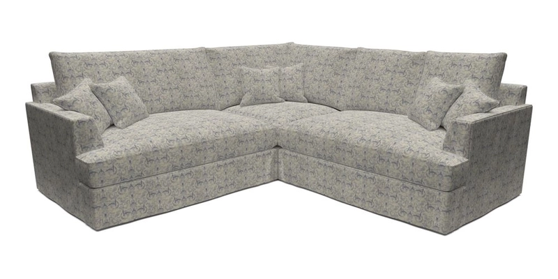 Slingsby Small Fitted Cover Corner Unit LHF & RHF in Two Tone Plain Biscuit.  Loose cover version available