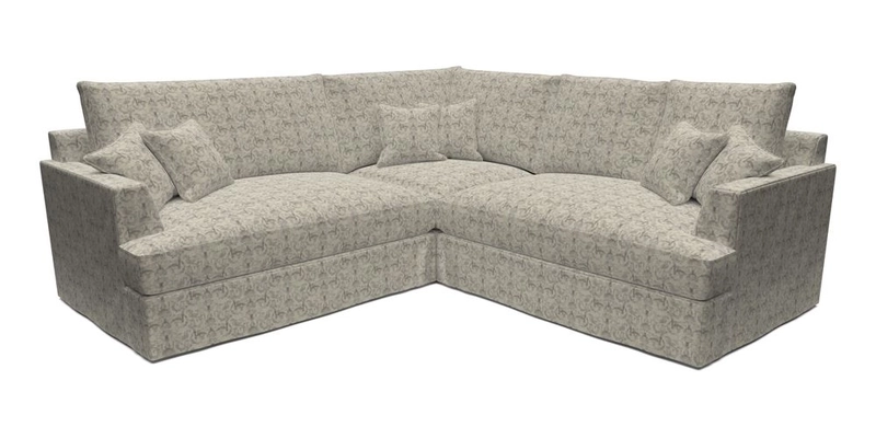 Slingsby Small Fitted Cover Corner Unit LHF & RHF in Two Tone Plain Biscuit.  Loose cover version available