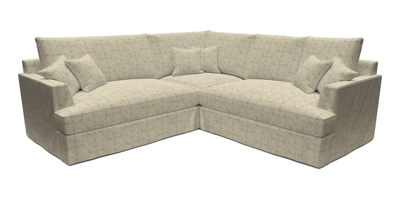 Slingsby Small Fitted Cover Corner Unit LHF & RHF in Two Tone Plain Biscuit.  Loose cover version available