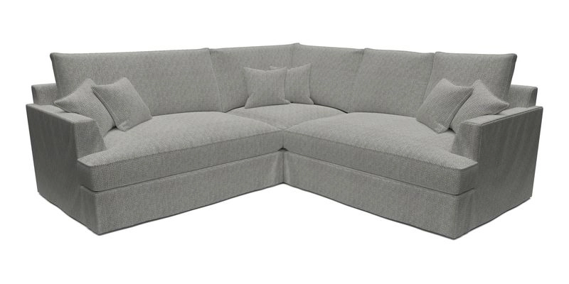 Slingsby Small Fitted Cover Corner Unit LHF & RHF in Two Tone Plain Biscuit.  Loose cover version available