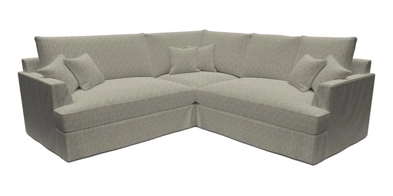 Slingsby Small Fitted Cover Corner Unit LHF & RHF in Two Tone Plain Biscuit.  Loose cover version available