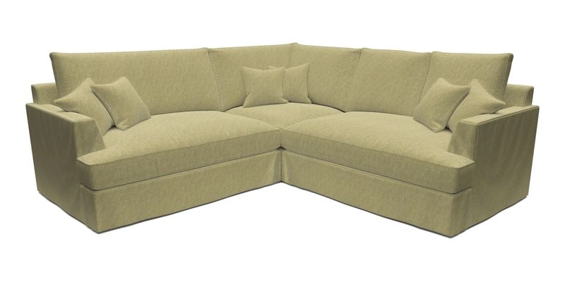 Slingsby Small Fitted Cover Corner Unit LHF & RHF in Two Tone Plain Biscuit.  Loose cover version available