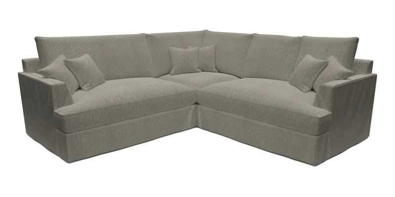 Slingsby Small Fitted Cover Corner Unit LHF & RHF in Two Tone Plain Biscuit.  Loose cover version available