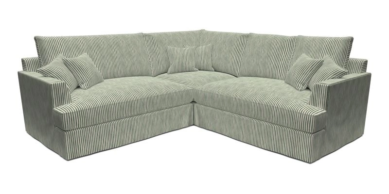 Slingsby Small Fitted Cover Corner Unit LHF & RHF in Two Tone Plain Biscuit.  Loose cover version available