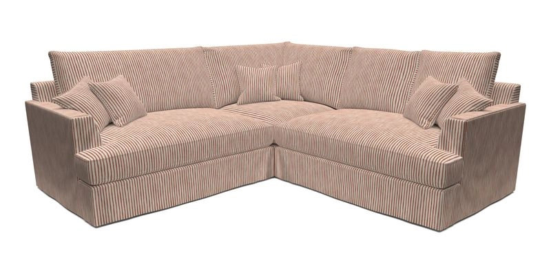 Slingsby Small Fitted Cover Corner Unit LHF & RHF in Two Tone Plain Biscuit.  Loose cover version available