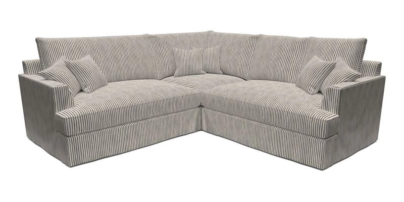 Slingsby Small Fitted Cover Corner Unit LHF & RHF in Two Tone Plain Biscuit.  Loose cover version available