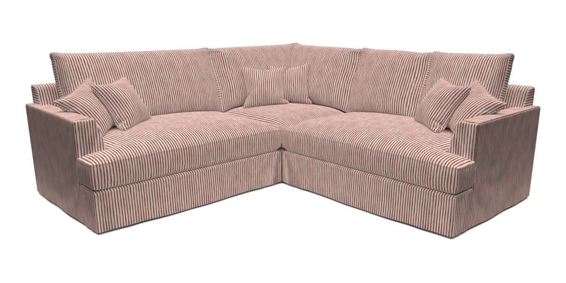 Slingsby Small Fitted Cover Corner Unit LHF & RHF in Two Tone Plain Biscuit.  Loose cover version available