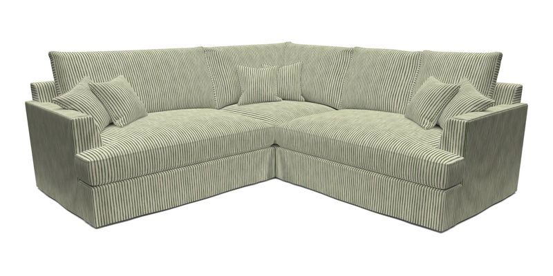 Slingsby Small Fitted Cover Corner Unit LHF & RHF in Two Tone Plain Biscuit.  Loose cover version available