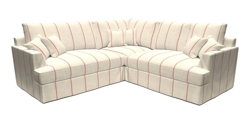 Slingsby Small Fitted Cover Corner Unit LHF & RHF in Two Tone Plain Biscuit.  Loose cover version available