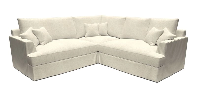 Slingsby Small Fitted Cover Corner Unit LHF & RHF in Two Tone Plain Biscuit.  Loose cover version available