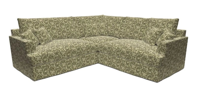Slingsby Small Fitted Cover Corner Unit LHF & RHF in Two Tone Plain Biscuit.  Loose cover version available