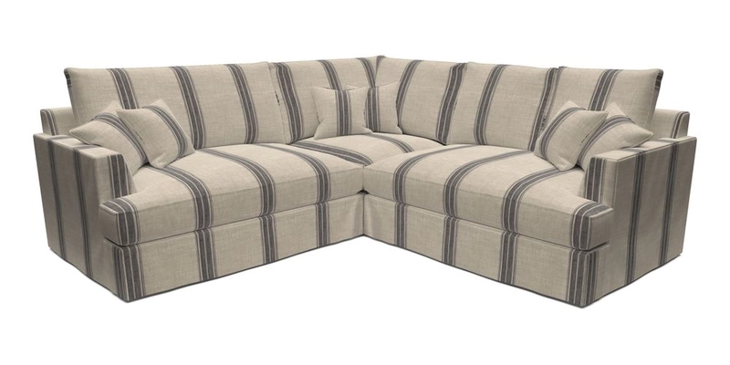 Slingsby Small Fitted Cover Corner Unit LHF & RHF in Two Tone Plain Biscuit.  Loose cover version available